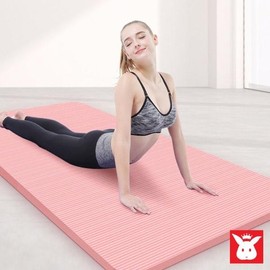 NBR Pilates Yoga Mat for Home Training Mat Pink 10mm