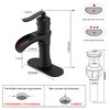 Waterfall Bathroom Faucet GGStudy Black Single Handle One Hole Farmhouse