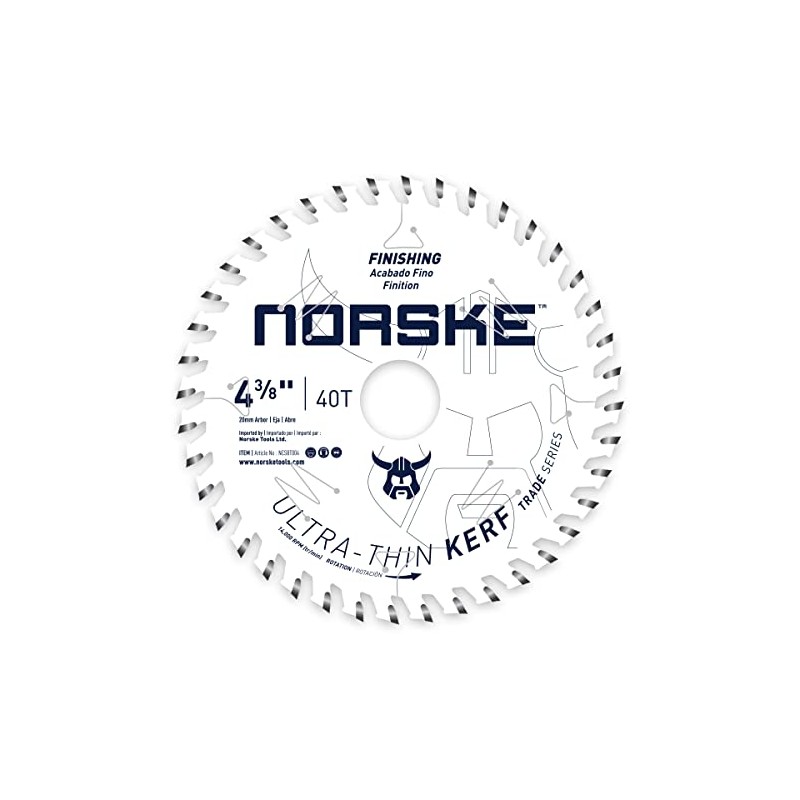 Norske Tools Thin Kerf Ultra Fast Crosscutting Saw Blade with