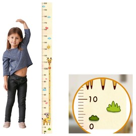 BEAU LLASSANA Children's Height Scale, Wall Mounted Height Scale, Measuring Range 0-200 m, Canvas Children's Growth Record, Room Decoration, Height Sticker, Interior Easy, Interior, Stylish, Entryway,