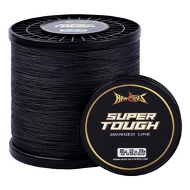 HERCULES Super Tough Braided Fishing Line 300 Yards Braid Fishing Line 100lb Test for Saltwater Freshwater PE Braid Fish Lines 8 Strands - Black, 100lb, 300yds