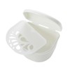 cup denture cleaning container with drainer tray