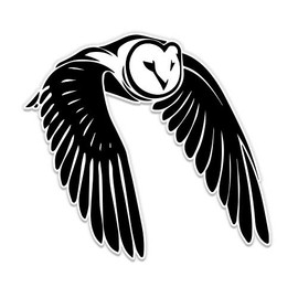 Owl Flying Wings - 12" Vinyl Sticker Waterproof Decal