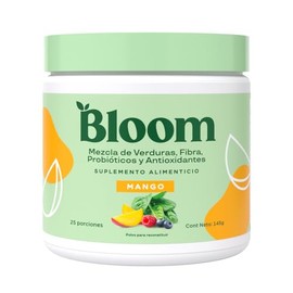 Polvo Verde de Super Greens de Bloom Nutrition - Probióticos para la Salud Digestiva Enzimas Digestivas con Superfoods Spirulina y Chlorella para la Salud Intestinal (Mango)