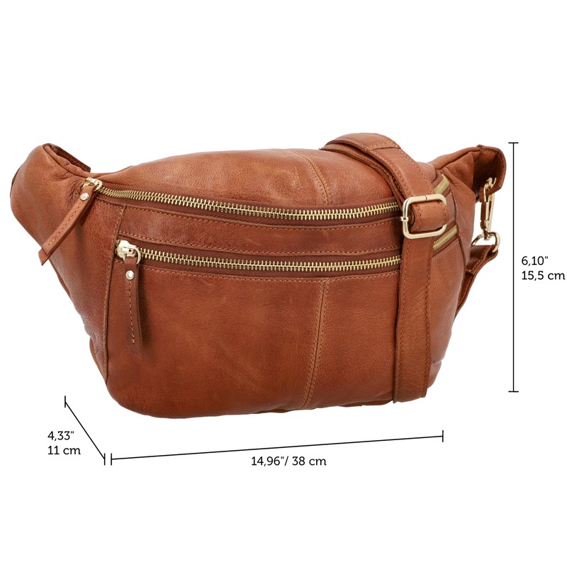 Gusti Freya Leather Belt Bag for Men and Women, Waist