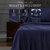 Linen Closet Luxury Brushed Microfiber 4-Piece Sheet Set, Full, Navy