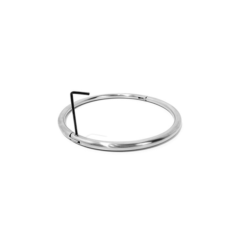 Cuffstore Eternity Collar in Brushed Satin Stainless Steel (slave collar,