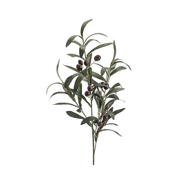 artplants.de Artificial Olive Branch Carson on Stick Fruit 75 cm Decorative Olive Tree