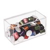 KOEMEHR Acrylic Mask Storage Box with Lid, Transparent Dust-Proof Dispenser