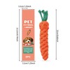 Carrot Dog Toy, Calming Teether, Chew Cleaning Rope Interactive Enrichment