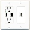 RiteAV Custom HDMI Wall Plate 1 Port - USB Charger