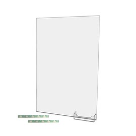 Marketing Holders 5 Pack Wall Sign Holder for 11" x 17" Sales Flyers and 3.5" x 2" Gift Cards in Retail Stores Gift Shops and Boutiques Clear Acrylic Literature Sleeve with Double Sided Adhesive