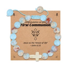 BAYLAY First Communion Gifts for Girls - First Communion Bracelets Cross Bracelet for Girls First Holy Communion Gifts Catholic, Party Favors