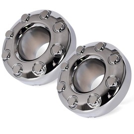 GRAND ORANGE 17" Chrome Wheel Center Hub Cap Compatible with Ford F350 2005-2018 Dually Front 4X4 Open Wheel Cover 2PCS