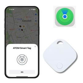 ATOM tech Smart Tag, Compatible with Apple Find My (iOS Devices Only), Smart Tracker, Anti-lost Tag, GPS, Kids