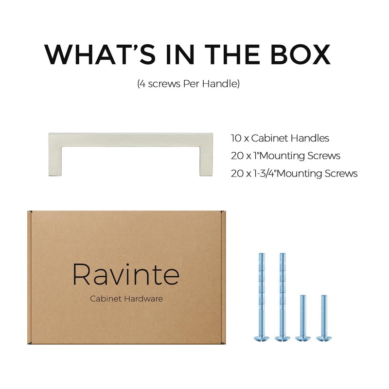 Ravinte 10 Pack Solid 4 Inch Center to Center Slim