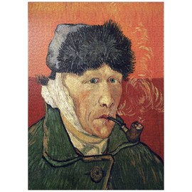 MyPuzzle Vincent Van Goghs Self-Portrait with Bandaged Ear and Pipe 1889 - Premium 1000 Piece Jigsaw Puzzle for Adults