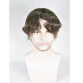 Teraman Men’s Toupee 10x8” Hair Pieces for Men 100% Human Hair Lace Front Natural Hairline Hair Toupee Mono Net with Thin Skin PU Around Cap Base (#4 color)