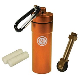 ust Stoke Kit with Micro SparkWheel Fire Starter and Two Light-Me Tinder Pieces in the Waterproof Compact BASE Case Great for Camping, Backpacking, Outdoor Survival