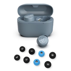 JLab Go Air Pop+ True Wireless Bluetooth Earbuds in Slate Plus Cloud Foam Mnemonic Earbud Tips