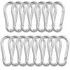 Boxcute 15 Stck Karabinerhaken verzinkt, 40mm x4mm belastbar Karabinerhaken Schlsselanh?nger,Karabiner