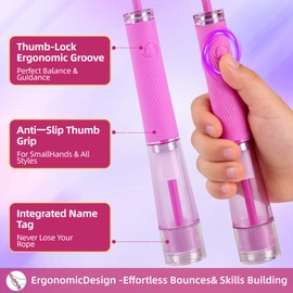 YUEDONG Speed Jump Rope Double Bearing Segmented Anti-Tangle Adjustable Silicone Handle Fitness Skipping Rope(B&P,2.8M)