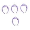 Beavorty 4pcs Elegant Knotted Headband for Women Gauze Flower Pattern