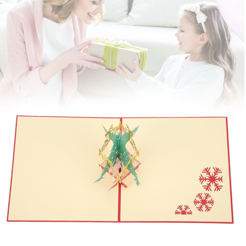 Greeting Card Three Dimensional Christmas Special Shape Decorative Paper with