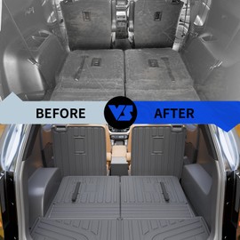 Rongtaod Floor Mats Compatible with 2017-2023 GMC Acadia 6 Seater Kick Mats Cargo Mat Cargo Liner Sub Trunk Mat Trunk Liner 2nd&3rd Back Seat Cover Protector All Weather Acadia Accessories (Set of 10)