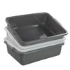 Nicesh 3-Pack 13 L Plastic Commercial Bus Tub, Gray Bus