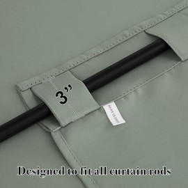 RYB HOME Small Window Curtains, Blackout Privacy Curtains for Kids Bedroom Kitchen Bathroom Basement Classroom Cafe Cabinet Tiers Drapes, 34 Width x 30 Length, 2 Panels, Sage Green