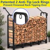 Amagabeli 5ft Firewood Log Rack Outdoor Heavy Duty Logs Holder