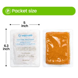 Wisesorb 3Pcs 100g Rechargeable Desiccant Packs, Moisture Absorbing Bag, Silica Gel Desiccant for Storage, Gun Safe Dehumidifier
