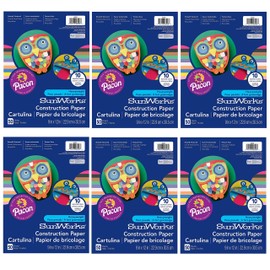 SunWorks Construction Paper, PAC6503,10 Assorted Colors, 9" x 12", 50 Sheets, Sold as 6 Pack, 300 sheets Count Total
