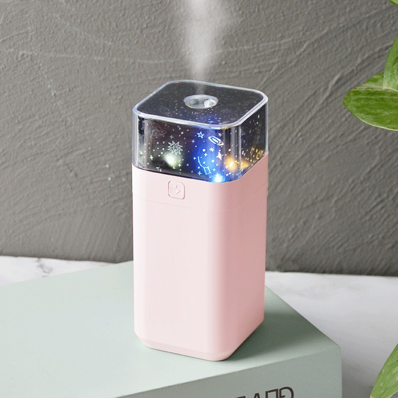 Starlight Humidifier Ultrasonic LED Night Light Silent 300ml Dual Mode
