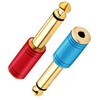RCA to 1/4 Adapter, tunghey Gold Plated Pure Copper RCA