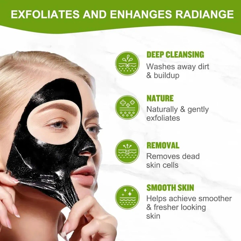 🔥 Mascarilla negra peel off elimina poros puntos negros acné