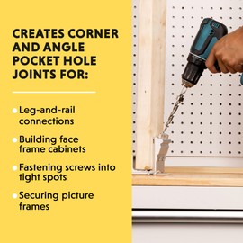 General Tools Woodworking Pocket Hole Jig Kit - All-In-One Aluminum Pocket System with Carrying Case