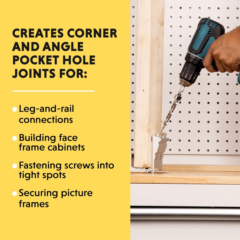 General Tools Woodworking Pocket Hole Jig Kit - All-In-One Aluminum