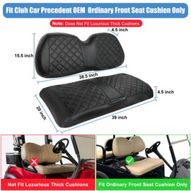 MOSNAI Club Car Precedent Seat Covers, Golf Cart Seat Covers for Club Car Precedent OEM Ordinary Seat, Front Seat Cover with Concave and Convex Design, Thick Vinyl Leather Comfortable/Easy to Clean