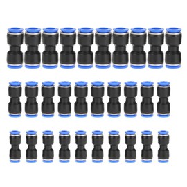 30pcs Straight Quick Release Air Line Fittings 1/4 5/16 3/8 Tube Connectors,Pneumatic Union Quick Release Tube Fitting