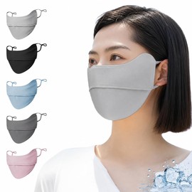 LAAVVA UV Protection Mask, Cooling Sensation, 99% UV Protection, UPF 50+, Industry's Highest Standards, 3D, Small Face, Cool Touch, Cool, No Burning, No Difficulty Breathing, Easy to Breath UV, Sports