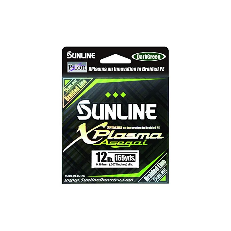 Sunline 63043250 Xplasma Asegai, Dark Green, 30LB Test/165 YD