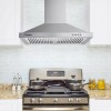 Tieasy 30 in Wall Mounted Range Hood Stainless Steel Filters
