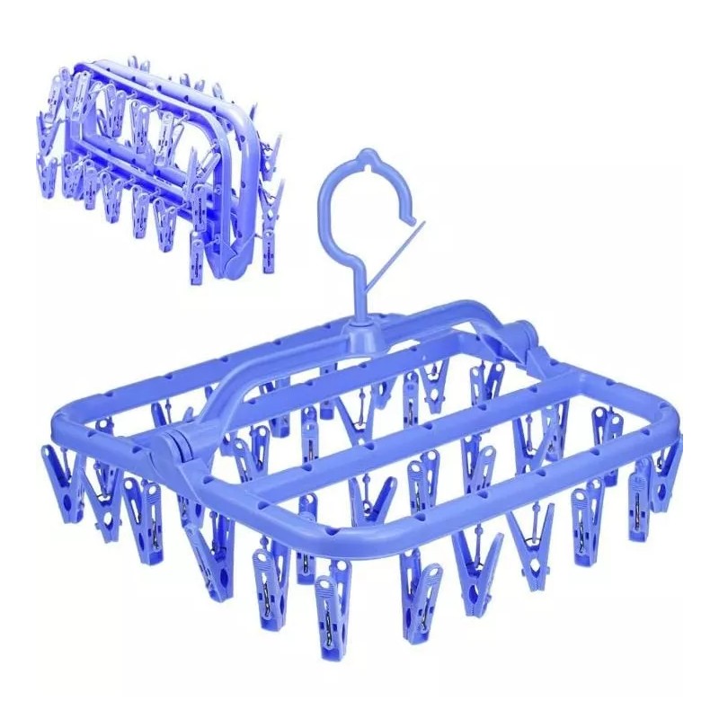 Misorel Set 3 Ganchos Multifuncional Cuadrado 36 Pinzas