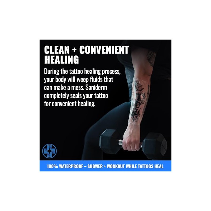 Saniderm tattoo bandage in personal pack size of 6 X