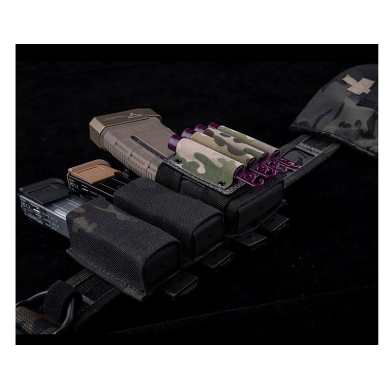 Tactical Glow Stick Pouch Chemlight Pen Holder Flashlight Battery Organizer