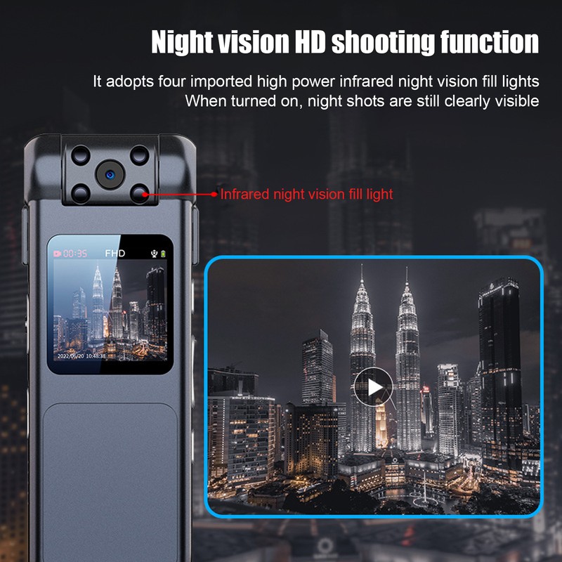 Video Recorder Multifunctional 1080P HD Noise Reduction Motion Detection Small