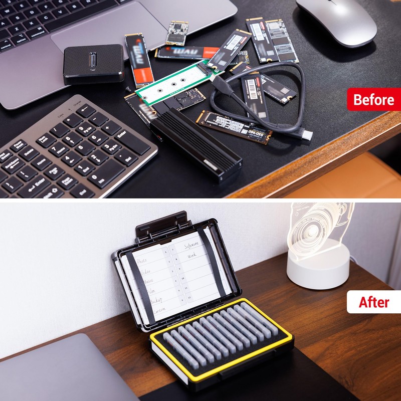 Dual Protect Hard M.2 SSD Holder with 12 PCS Individual
