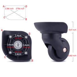 Luggage Wheels Replacement Parts Repair Suitcase Replacement Wheel Bag Parts Spinner Casters A Pair